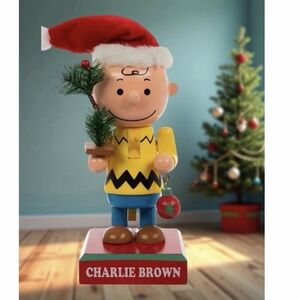 CHARLIE BROWN  WOOD Wooden NUTCRACKER THE PEANUTS‎ 9 1/2" Tall Christmas New